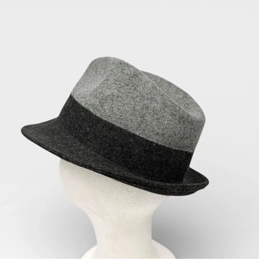 Gerard Darel Fedora Wool Hat 2 Tone Gray size S